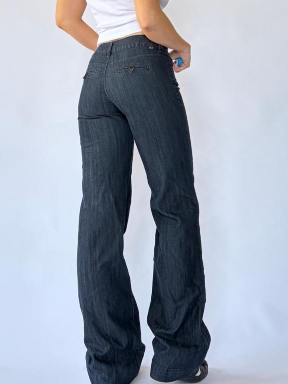 Low Rise Flare Denim Trousers Jag Size 4 - Picture 2 of 5